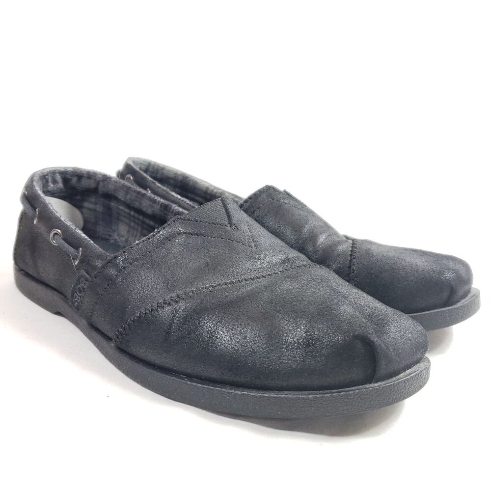 Skechers BOBS Womens Size 8.5 Black Memory Foam Slip-On Shoes